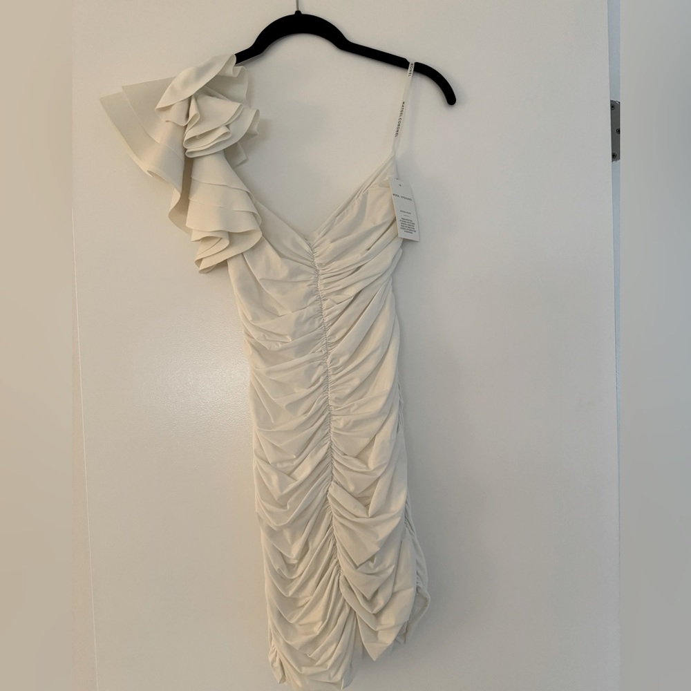 Maygel Coronel mini one shoulder dress